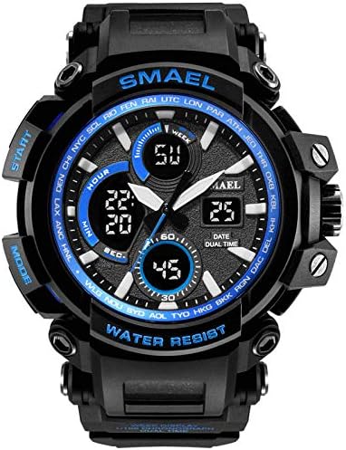 IAMUP SMAEL Men Sport Watch Casual LED Digital Rubber Strap Electronic Wristwatch Best Gift for Men