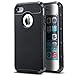 ULAK 4S Case,iPhone 4S Case,iPhone 4 Case, Dual Layer Hybrid Slim Hard Case for Apple iPhone 4S & iPhone 4 with Hard PC Cover and Soft Inner TPU (Black)