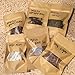 50pcs Sealable Bags,Brown Kraft Paper Bag Stand up Zipper Resealable Stand Up Food Grade Coffee Bags Pouches with Window,Biscuit Bag,Pastry Bag,Snack sub-Package(Pack of 50)