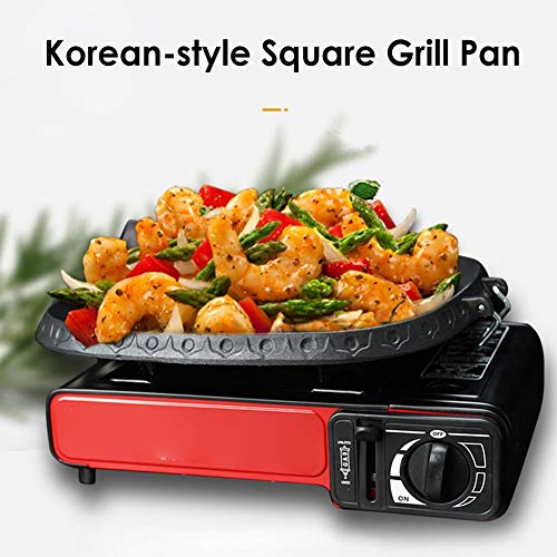 Koreanstyle Grill Pan,Square Nonstick Smokeless Indoor Outdoor BBQ