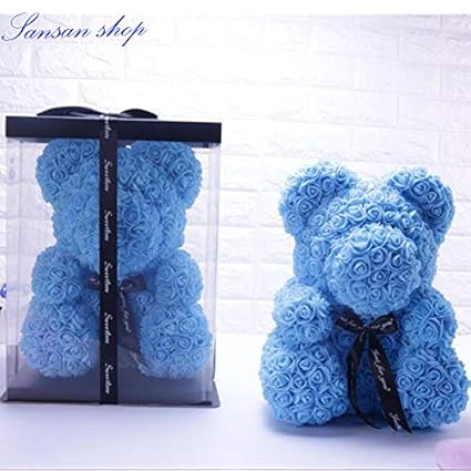 blue flower bear
