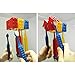 Kids Children Antibacterial Toothbrush Brick Design Toothbrush Brick Holder Case Cover (BlockBrush-RedHolder)