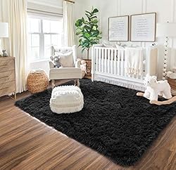 PAGISOFE Fluffy Shaggy Area Rug, 5x8 Feet, Soft