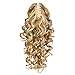 SWACC 12-Inch Short Screw Curls Claw Clip Ponytail Extensions Synthetic Clip in Drawstring Curly Ponytail Hairpiece Jaw Clip Hair Extension (Beige/Blonde Mixed-24H613#)thumb 2