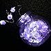 BOHON Decorative Lights Amethyst LED String Lights Battery Operated with Remote 10 ft 40 LEDs Natural Crystal String Lights for Bedroom Party Indoor Birthday Wedding Decor Valentine's Day Gift