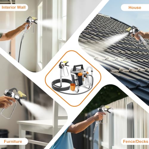 MAXXT 1300W Electric Airless Paint Sprayer Spray Gun for Fencing, Garden, Furniture, Walls and Doors, DIY