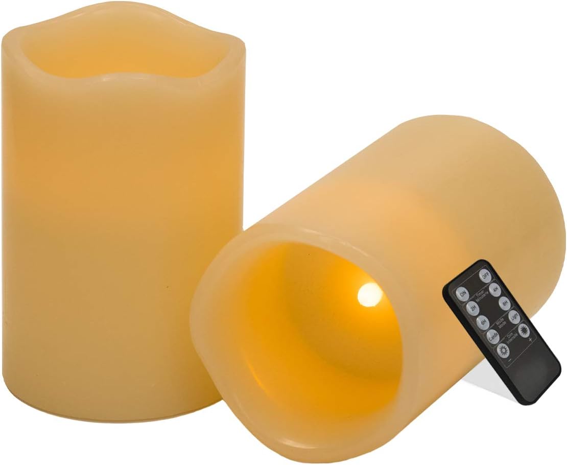 Flameless Candle, Ivory, 2 Pieces Led Candle(4