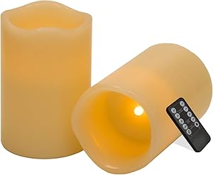 Flameless Candle, Ivory, 2 Pieces Led Candle(4