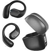 Joysico Open Ear Earbuds Wireless Bluetooth 5.4 Headphones w Over Ear Hook | Mic, 42H Playtime, IPX6, LED Display, 10M Range, Secure Fit for Sports Running Cycling, Comfort for Sensitive and Small Ears