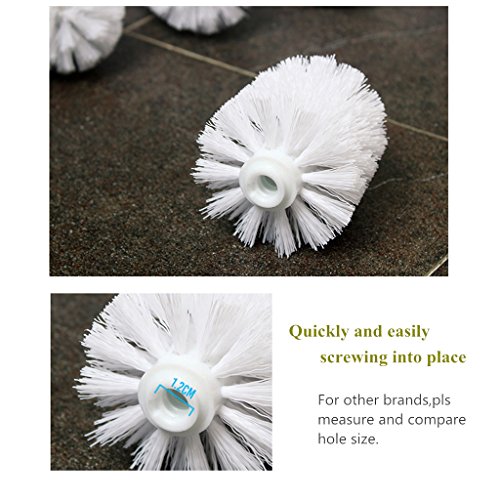LUTAVOY Toilet Brush Head 2 Packs LS16 Toilet Brushes Head Replacement White