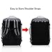Hynes Eagle Carry on Backpack 38L Large Travel Backpack for Women Flight Approved Weekender Bag Laptop Backpack Men 15 inches Black Grey