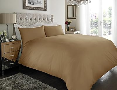 Sapphire Collection 100% Egyptian Cotton Duvet Cover Set Mocha Super King