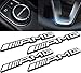 Deselen - LP-BS17S - 4 PCS Small Interior Decoration Metal Emblem Sticker for Mercedes Benz AMG Class C E ML/GLA/GLC