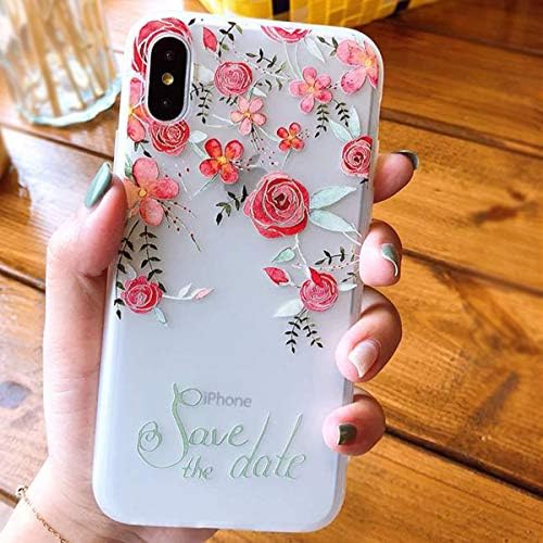 Compatible with iPhone Xs MAX Case for Girls, Floral Flower Cute Case Ultra-Thin Slim Soft TPU Silicone Cover Phone case for iPhone Xs MAX(Flower M)