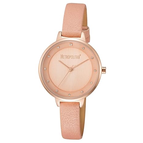 METROPOLITAN Damenuhr - Darling, Rose/rotgold - Made with Crystals from Swarovski
