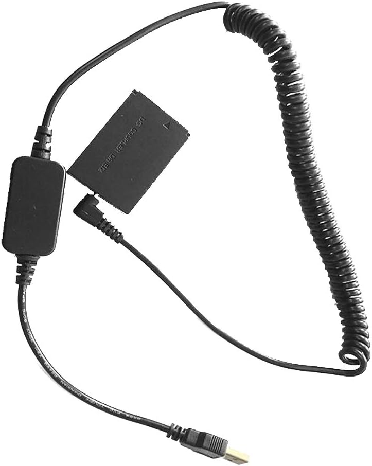 Shiwaki DR-E12 DC Coupler For Canon M/M2/M10 AC Power Adapter ACK-E15 Black