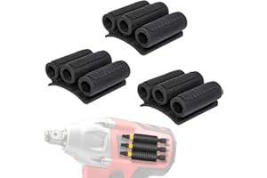 Saipor 3pcs Universal Fit Drill Bit Holders for Impact Drivers and Drills, Drill Bit Sleeve Organizer Strong Adhesive Attach 