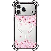 CASETiFY Bounce iPhone 17 Pro Max Case [Shockproof/Compatible with Magsafe / 21.3 ft. 7X Military Grade Drop Protection] - Sakura Cherry Saturday - Clear Black
