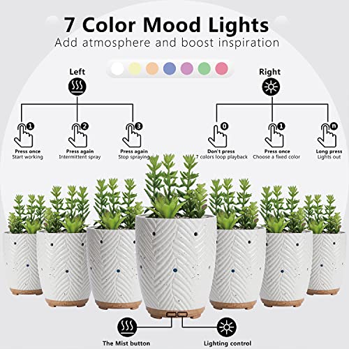 Essential Oil Diffuser, Artificial Succulent Plants Potted Diffusers