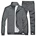 INVACHI Men's Casual 2 Pieces Athletic Full Zip Sports Sets Jacket & Pants Active Fitness Sweat Tracksuit Set