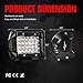 MICTUNING 4 inch Quad Row LED Pods Offroad Driving Fog Lights 7200LM Spot LED Light Bar Work Lamp for Jeep SUV ATV UTV Truck