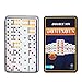 Doublefan Dominoes Set for Adult, Double 15 Dominoes Set With Colored Dot Mexican Train, Mexican Train Game Set with Aluminum Case , 136 Tiles (2-8 Player)