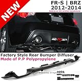 2012 2013 2014 Subaru BRZ Scion Fr-s Rear Bumper Lower Air Flow Diffuser Spoiler Pp Black