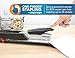 Bostitch Office Booklet Stapler - One Finger, No Effort, Spring Powered, Long Reach Stapler - Silver (1610)