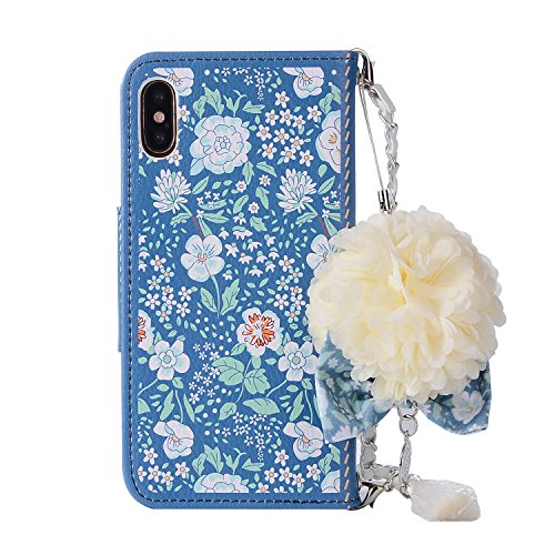 image for iPhone 8 Women Case, iPhone 7 Case, DMaos Luxurious 3D Flower Ball Fli