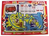 Puzzle Vehicle Playset B/O Fire Truck Car (16pcs)