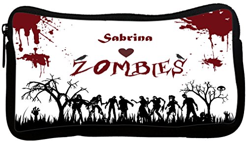 Rikki Knight Sabrina Loves Zombies on Red Grunge Personalized with Name Neopren…
