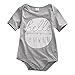 Baby Boys Girls Short Sleeve Hello I'm New Here Bodysuit(Grey,0-6M)