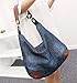 Women's Handbag Denim Purse Hobo Tote Top Handle Jean Shoulder Crossbody Bags,Blue