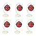 HOHIYA Ornament Display Stand Stands Holder Hook Hanger Christmas 8inch(Gold,Pack of 6)