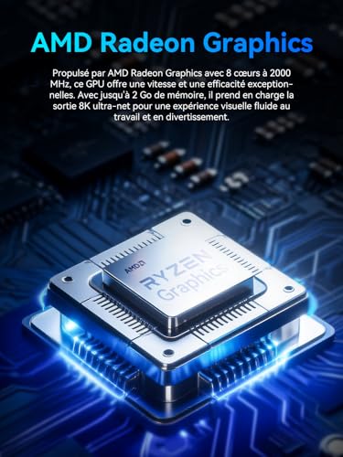 GMKtec [3 Years Cover AMD Mini PC Ryzen 7 7730U (Beats 7430U/5825U, 8C/16T up to 4.5GHz) M5 Ultra Micro PC 32GB DDR4 512GB M.2 SSD, with WiFi6E, 2 x 2.5G LAN, Triple 4K Screen, USB C for Gamer