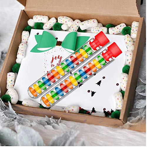 Test Tubes with Rack, YGDZ 50pcs 16x100mm Clear Plastic Test Tubes with