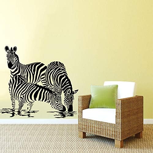 jiushizq Jungle Style Animals Three Zebras Silhouette Art Designed Wall Decals Home Livingroom Cool Decorative Vinyl Special Mural W 85x85cm