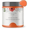 Country Chic All-in-One Chalk Paint for Furniture, Cabinets, Home Decor, Eco-Friendly, Matte Finish, Built-In Primer & Top Coat for Wood, Metal - Persimmon (Orange) - 8 oz (237 ml)