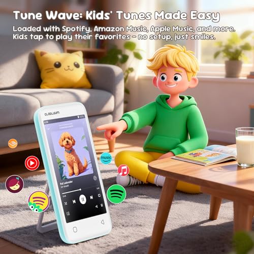 MP3 Player for Kids, Parental Controls, 16GB, Supports Spotify and Audible, Bluetooth and WiFi(Mint Green)