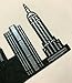 New York City Detailed Skyline Cake Stencil Side C1000 by Designer Stencils