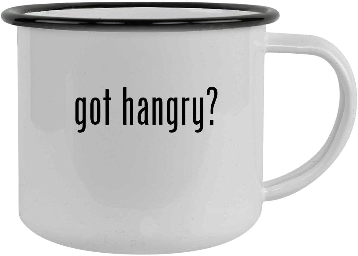 got hangry? - 12oz Camping Mug Stainless Steel, Black