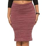 Coco-Limon Seamless Pencil Skirt – Bodycon, Fitted, Knee Length, Fleece