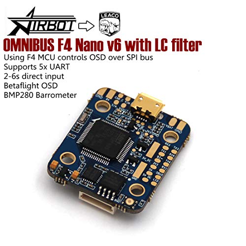 Airbot Omnibus F4 Nano v6 with LC Filter Flight Controller uses The MPU6000 Over SPI for The Stable Flight Performance