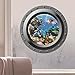 DNVEN Porthole Tropical Fishes Decals Under Sea 3D Ocean Window Clings Wall Arts Peel and Stick Window View Decors Removable Undersea World Stickers Boys Room Decor 17 inches x 17 inches