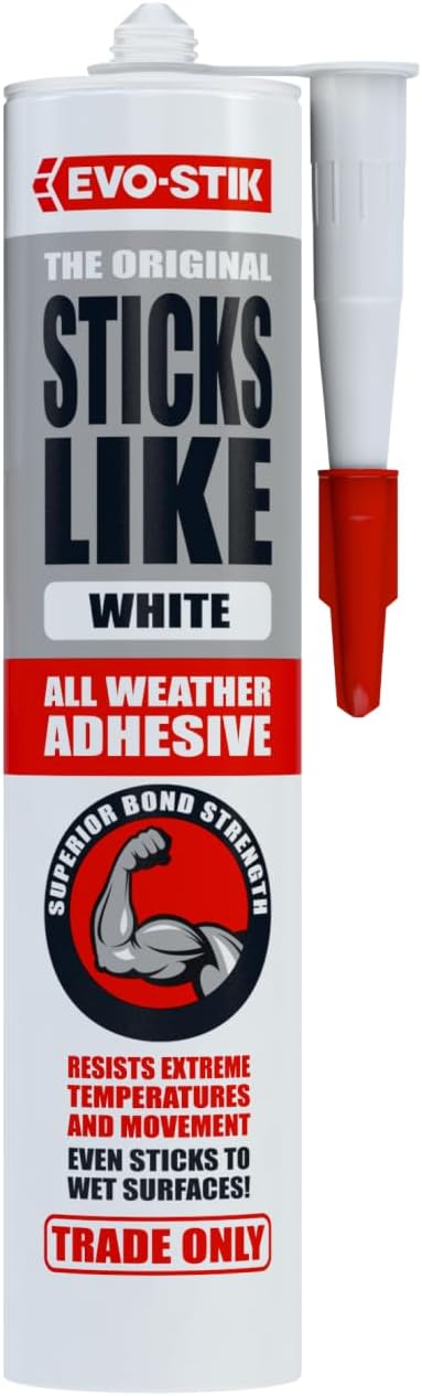 EVO-STIK Sticks Like Adhesive White 290ml All Weather Extreme Temperature