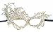 Coolwife Women's Venetian Crochet Ball Lace Masquerade Mask Halloween Retro Fashion Mask (Swan Gold)