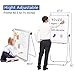 Stand White Board - 40x28 Magnetic Dry Erase Board Flipchart Board Double Sided Easel Board Portable Whiteboard Silver