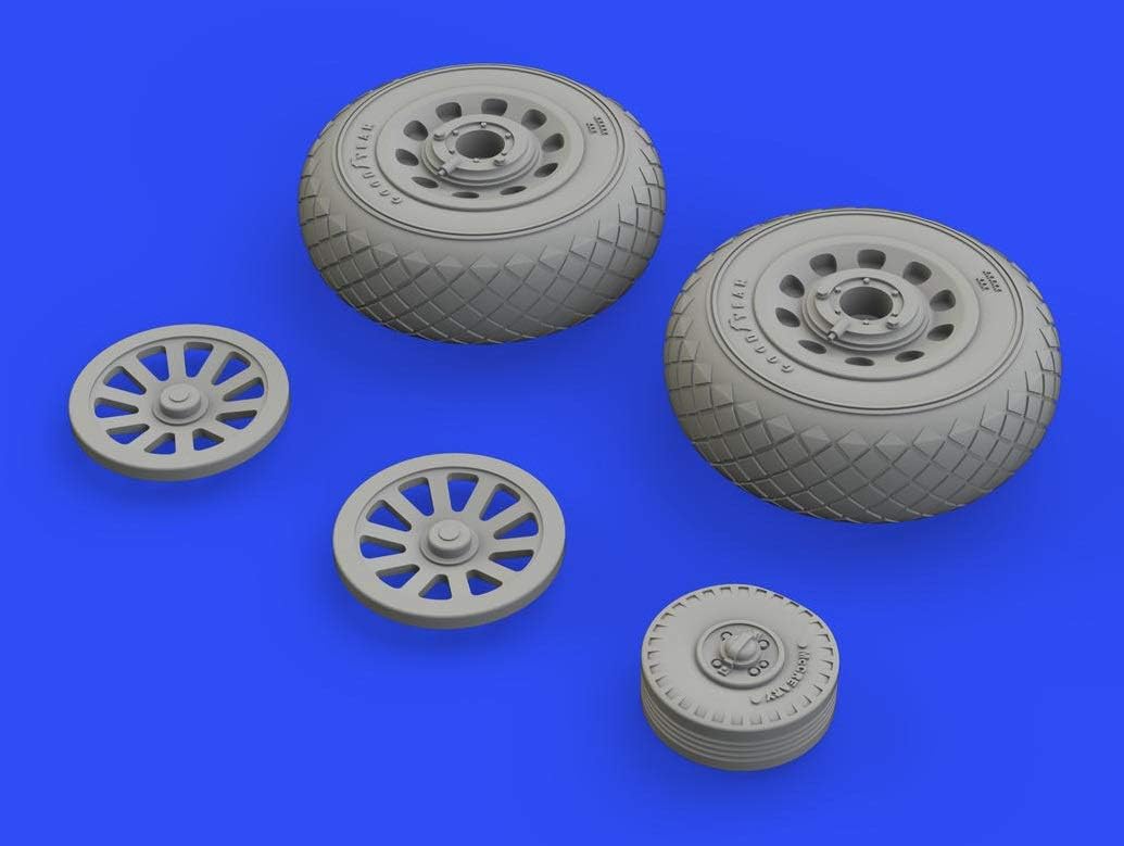 Eduard EDB648494 Brass Wheel Model Kit 1:48-P-51D, Assorted - Image 3