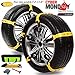 Car Snow Chains for Car Suv Truck,Anti Slip Tire Chain,Adjustable Universal Emergency Thickening Anti Snow Cables,Winter Driving Security Chains,Traction Mud Snow Chains-Fit for Tire Width: 185-295mm