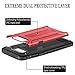 Samsung Galaxy Note 8 case, HianDier [New Armor Series] High Impact Hybrid Dual Layer Protective Heavy Duty Rugged Cover Case with Drop Resistant Shockproof Dustproof for Galaxy Note 8 (2017)-Red